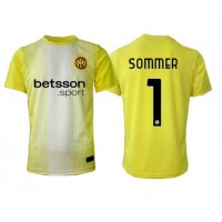 Camisa de Futebol Inter Milan Yann Sommer #1 Goleiro Equipamento Secundário 2025-26 Manga Curta Camisa de Futebol Inter Milan Yann Sommer #1 Goleiro Equipamento Secundário 2025-26 Manga Curta